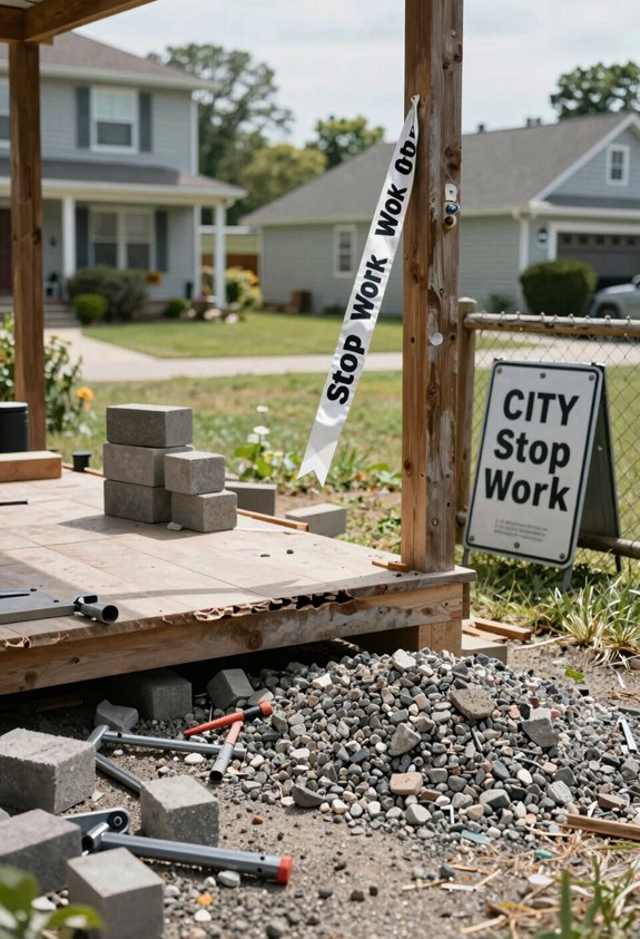 stop work order halts construction penalties until re inspection