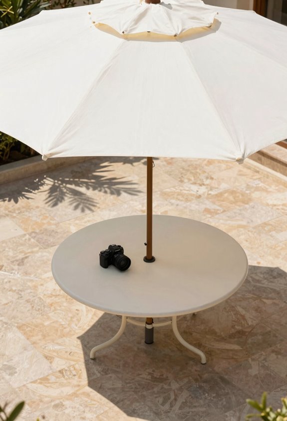 umbrella size matches table dimensions