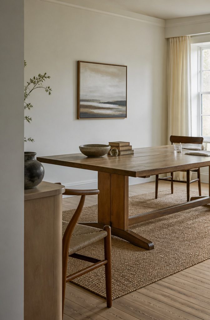 17 Ways to Decorate a Dining Table (With Style Tips) 4 Ceramic bowl beside vintage books and a small glass figurine