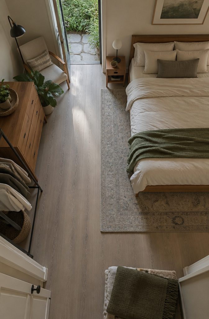 12 Ways to Organize Your Bedroom and Keep It That Way 10 Bedroom arranged with a bed dresser and open walkway