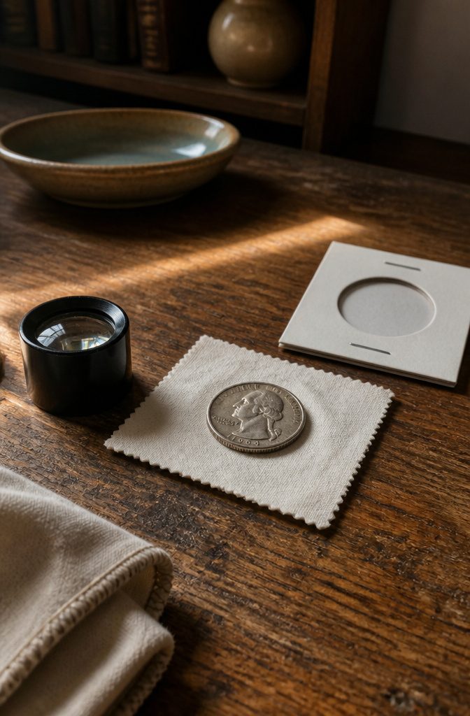 How to Clean Quarters in 5 Steps Without Damage 2 Quarter photographed on a plain surface for a cleaning guide