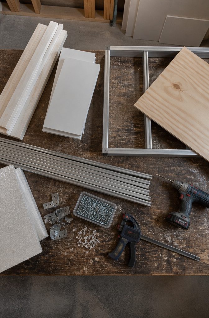 How to Build a Secret Room: 7 Steps from Start to Finish 4 DIY secret room project scene with building materials