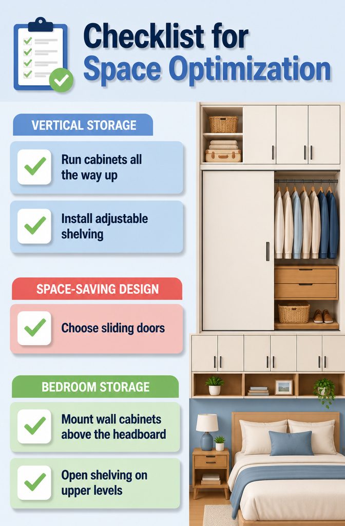 10 Bedroom Cabinet Ideas to Organize and Complete a Room in 2026 14 Checklist for optimizing space with floor-to-ceiling cabinets.