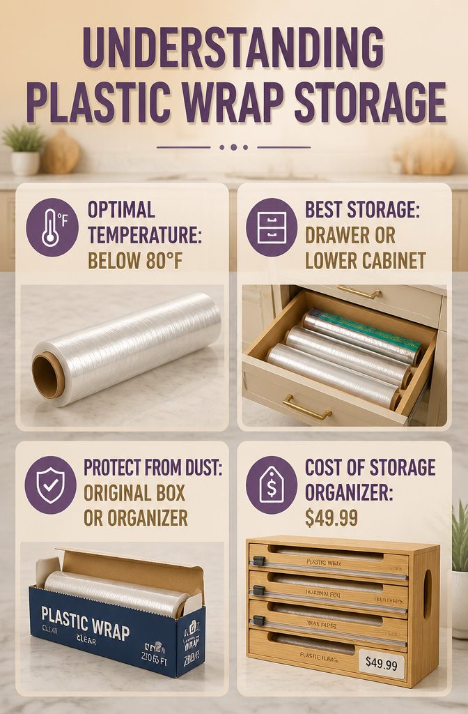 10 Plastic Wrap Storage Ideas for Organized Kitchens in 2026 12 An informational image about plastic wrap storage temperature considerations.